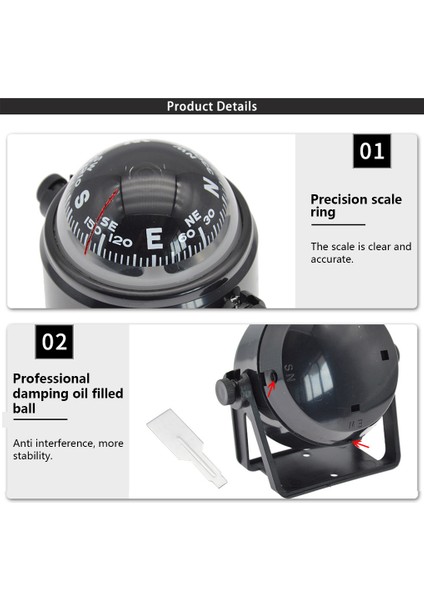 Beyaz Stil 1 Takım Tekne Pusula Dış Mekan Için Uygun Yelken Aleti (Yurt Dışından) indirimleri