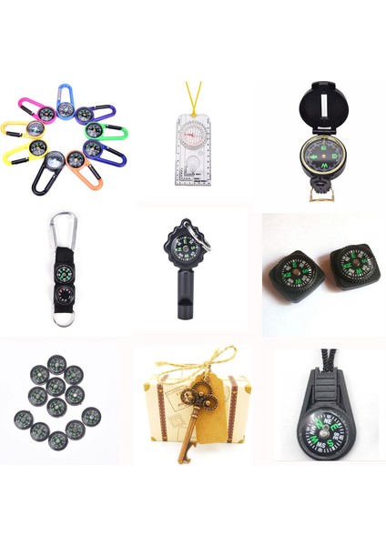 Kumral Stili Taşınabilir Katlanır Ordu Yeşil Lens Pusula Amerikan Askeri Çok Fonksiyonlu Mini Kamp Tırmanma Açık Kampüs Aracı (Yurt Dışından) fiyatları