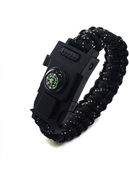 Kahki Tarzı Dış Mekan Ekipmanları Yansıtıcı Paracord Bilezik Olta Araçları Pusula Hayatta Kalma Kamp Yürüyüş Için LED Işık ile Çok Araçları (Yurt Dışından)