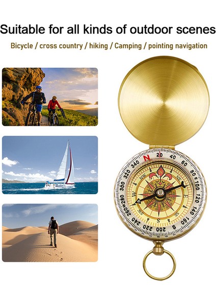 A1 Stili Yüksek Li Kamp Yürüyüş Cep Pirinç Altın Pusula Taşınabilir Navigasyon (Yurt Dışından) modelleri