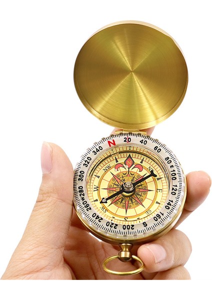 A1 Stili Yüksek Li Kamp Yürüyüş Cep Pirinç Altın Pusula Taşınabilir Navigasyon (Yurt Dışından) fırsatları