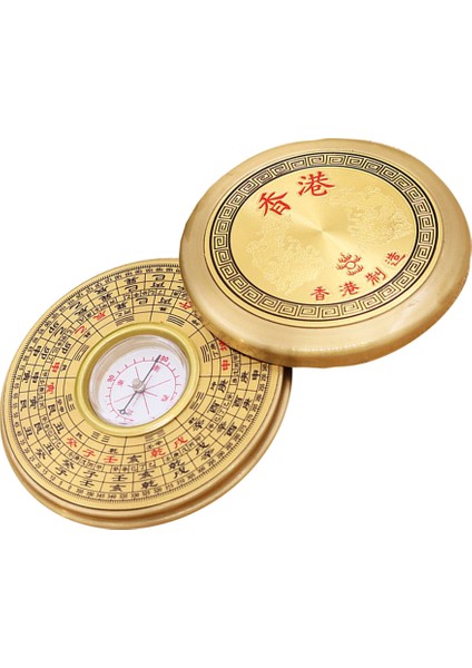 Altın Tarzı Refah Şekil Çin Servet Heykeli Yönlü Manyetik Compaese Servet Külçe Açık Pusula Taşınabilir Pusula (Yurt Dışından)