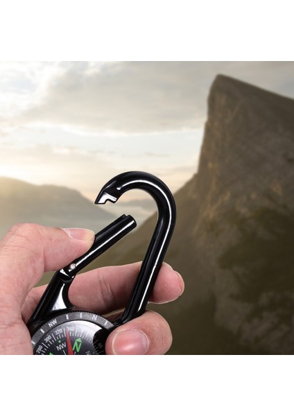 Siyah Stil Sırt Çantası Seyahat Oryantiring Pusula Mini Parti Iyilik Yürüyüş Sırt Çantasıyla Seyahat Survival Sırt Çantaları Aracı Karabina (Yurt Dışından) fiyatları