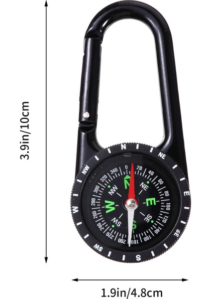 Siyah Stil Karabina Pusula Anahtarlık Kamp Karabina Anahtarlık Hayatta Kalma Pusula Pusula Üzerinde Klip Kemer Klipsi Pusula (Yurt Dışından) modelleri