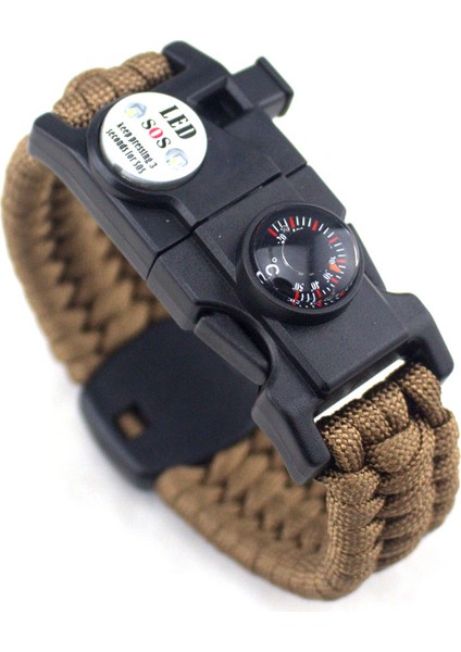 Siyah Stil Survival Pusulalar Paracord Bilezik Sos Işıkları 550IBS Şemsiye Halat Kamp Avcılık Için Acil Dış Mekan Hayatta Kalma Kitleri (Yurt Dışından) fiyatları
