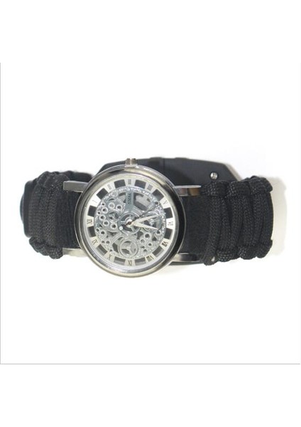 Siyah Stil Survival Taktik Izle LED Alarm ile Edc Siyah Bilezik Çok Fonksiyonlu Kamp Pusula Kurtarma Halatı Paracord Bilezik (Yurt Dışından) indirimleri