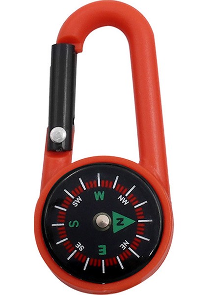 A7 Tarzı Kancalı Mini Pusula 2'si 1 Arada Çok Fonksiyonlu Yürüyüş Abs Karabina Hassas Kılavuz Açık Dağcılık Anahtarlık Kamp Aracı (Yurt Dışından)