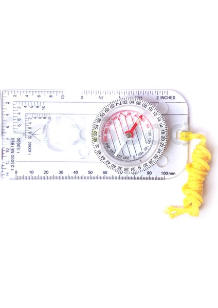 1pc Pusula Araba Kamp Yürüyüş Işaretleme Kılavuzu Şeffaf Aydınlık Ölçekli Harita Cetveli (Yurt Dışından) fiyatları