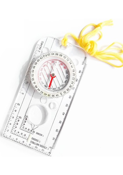 1pc Pusula Araba Kamp Yürüyüş Işaretleme Kılavuzu Şeffaf Aydınlık Ölçekli Harita Cetveli (Yurt Dışından) modelleri