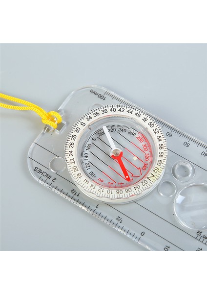 Çok Fonksiyonlu Mini Cetvel Harita Ölçeği Pusula Aracı Açık Kamp Survival Navigasyon Harita Cetvel Edc Araçları Yürüyüş Aksesuarları Cetvel (Yurt Dışından)