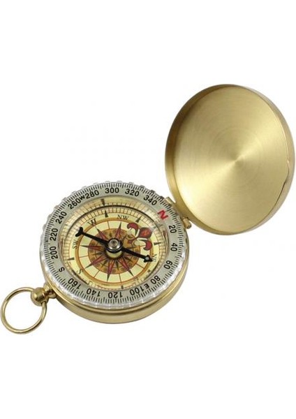 1 Adet Tarzı Retro Aydınlık Pirinç Cep Saati Açık Kamp Yürüyüş Navigasyon Pusula Pirinç Cep Saati Yürüyüş Navigasyon Pusula Pusula (Yurt Dışından)