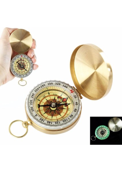 Kapaklı Su Geçirmez Aydınlık Pusula Bakır Karanlıkta Parlayan Izle Tarzı Seyahat Kamp Yürüyüş Tırmanma Survival Dişli Araçları (Yurt Dışından) fiyatları