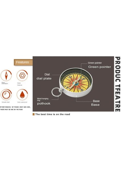 No.1 Stili Taşınabilir Pusula Hafif Alüminyum Pusula Anahtarlık Açık Kamp Trekking Avcılık Yürüyüş Survival Pusula Navigasyon (Yurt Dışından) indirimleri