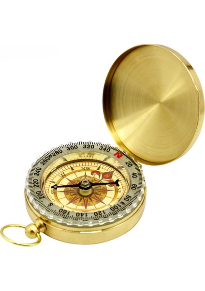 Pirinç Pusula Taşınabilir Narin Cep Saati Tarzı Açık Kamp Yürüyüş Altın Pusula Yeni Sırt Çantası Yürüyüş Mini Pusula (Yurt Dışından)