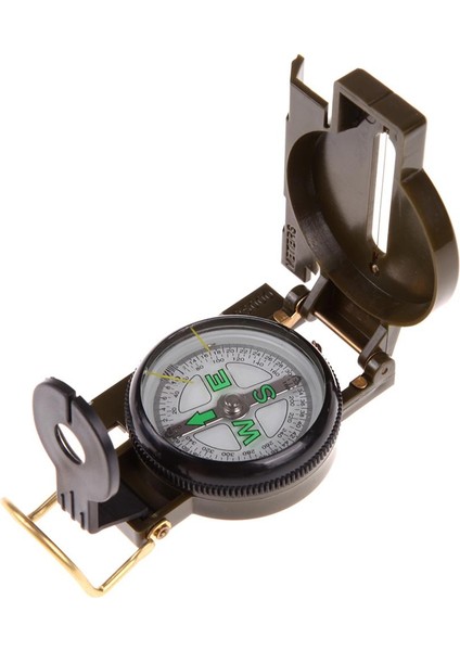 No.1 Stili Açık Katlanır Lens Pusula Çok Fonksiyonlu Ordu Yeşil Yürüyüş Kamp Survival Dashboard Dash Pusula Navigasyon Aracı (Yurt Dışından)