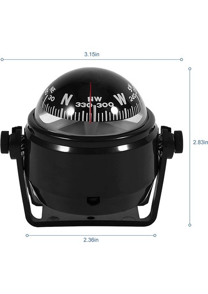 Siyah Stil Manyetik Sapma Ayar Fonksiyonuna Sahip Araç Kılavuz Bilyalı Pusulası, Arabalar, Karavanlar Için Uygun, Doğru Yön (Yurt Dışından) modelleri