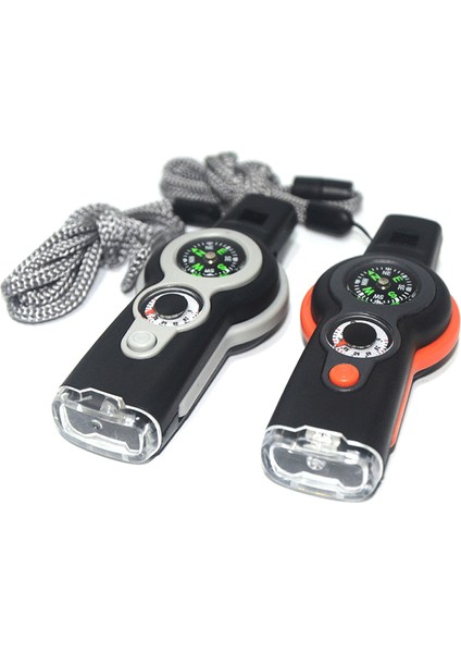 Turuncu Tarzı Pusula Büyüteçli Multifunctio Dış Mekan Hayatta Kalma Düdüğü Anahtarlık (Yurt Dışından) modelleri