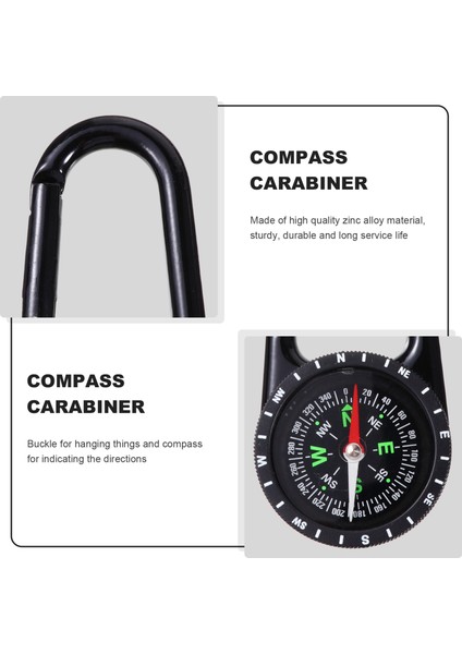 Siyah Stil Yürüyüş Pusula Karabina Mini Cep Çok Amaçlı Yüksek Doğruluk Acil Kamp Sırt Çantası Oryantiring Botla (Yurt Dışından) fiyatları