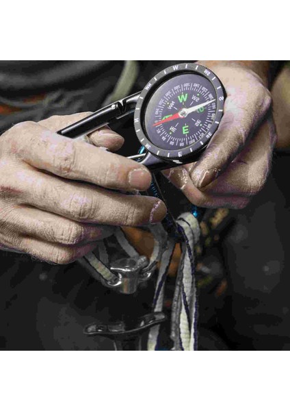 Siyah Stil Yürüyüş Pusula Karabina Mini Cep Çok Amaçlı Yüksek Doğruluk Acil Kamp Sırt Çantası Oryantiring Botla (Yurt Dışından) fırsatları