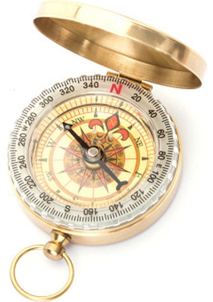 Altın Tarzı Taşınabilir Açık Cep Saati Kamp Pusula Yürüyüş Cep Saati Retro Çevirme Pusula (Yurt Dışından) fırsatları