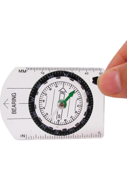 Bir Stil Pusula Navigasyon Harita Okuma Izciler Kamp Yürüyüş Ölçeği Cetvel Açık Oryantiring Araçları Şeffaf Plastik Pusula (Yurt Dışından) modelleri