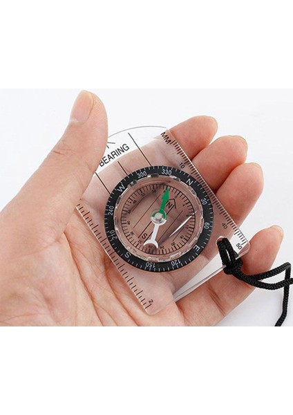 Bir Stil Pusula Navigasyon Harita Okuma Izciler Kamp Yürüyüş Ölçeği Cetvel Açık Oryantiring Araçları Şeffaf Plastik Pusula (Yurt Dışından) fırsatları