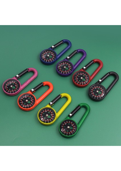 A6 Stili Kancalı Mini Pusula 2'si 1 Arada Çok Fonksiyonlu Yürüyüş Abs Karabina Hassas Kılavuz Açık Dağcılık Anahtarlık Kamp Aracı (Yurt Dışından) modelleri