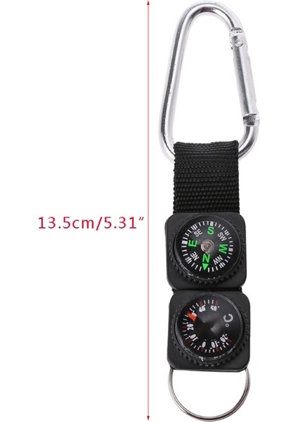 Açık Spor Anahtarlık Karabina Seyahat Yürüyüş Pusula Termometre Hayatta Kalma Aracı (Yurt Dışından) fırsatları