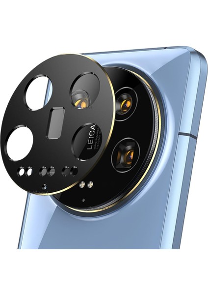 Xiaomi Mi 14 Ultra Uyumlu Kamera Lens Koruma Camı Siyah Çerceveli + Ekran Koruyucu Nano Esnek Cam Set (Birer Adet)