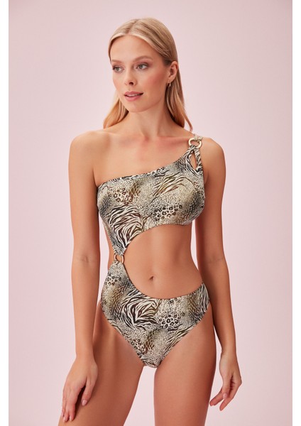 Leopar Baskılı Monokini