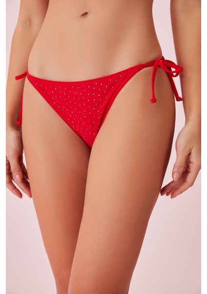 Ince Bağcıklı Detaylı Bikini Alt