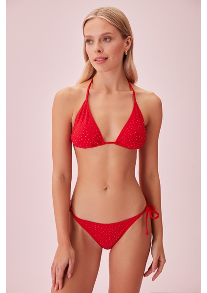 Ince Bağcıklı Detaylı Bikini Alt