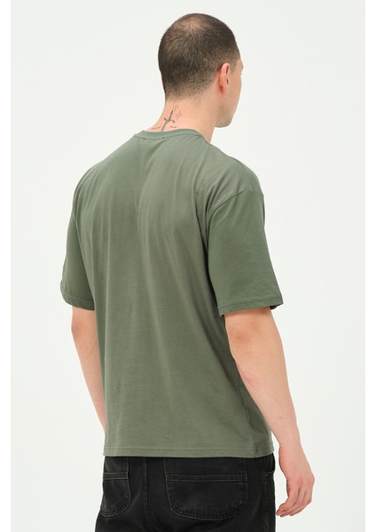 Owut Collection Owut Erkek  Harita Baskılı Oversize T-Shirt