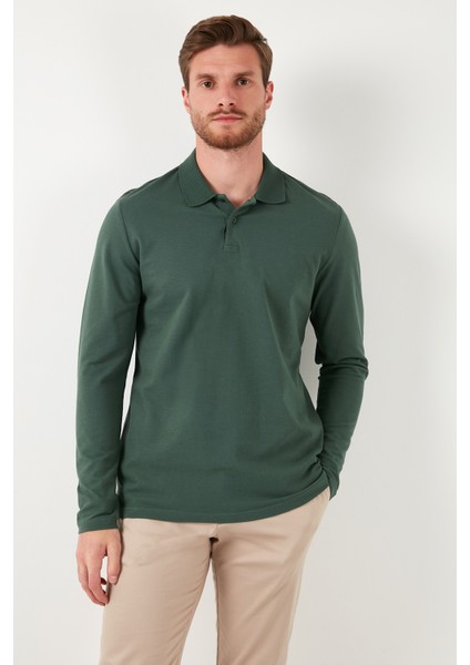 % 100 Pamuk Slim Fit Polo Yaka Sweat Erkek Sweat 5905707