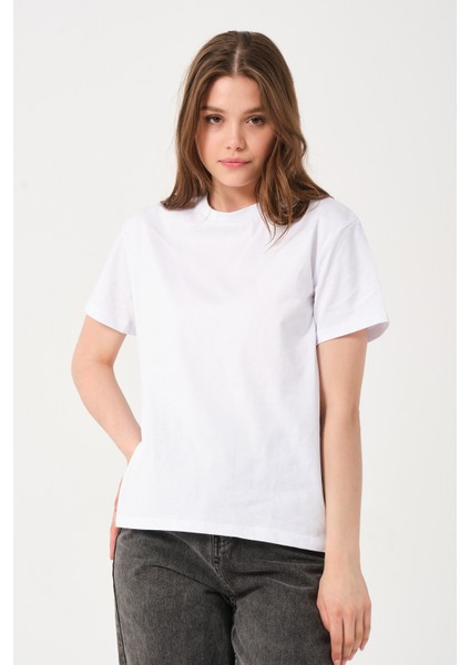 Owut Kadın Bisiklet Yaka Basic T-Shirt