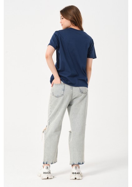 Owut Kadın Bisiklet Yaka Basic T-Shirt