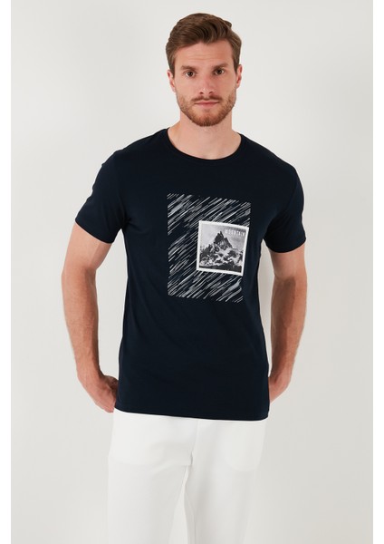 Pamuklu Slim Fit Bisiklet Yaka T Shirt Erkek T Shirt 646R8320 indirimleri