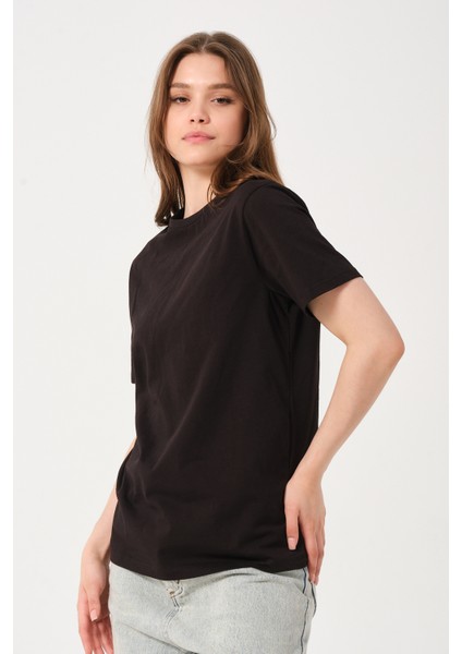 Owut Kadın Bisiklet Yaka Basic T-Shirt
