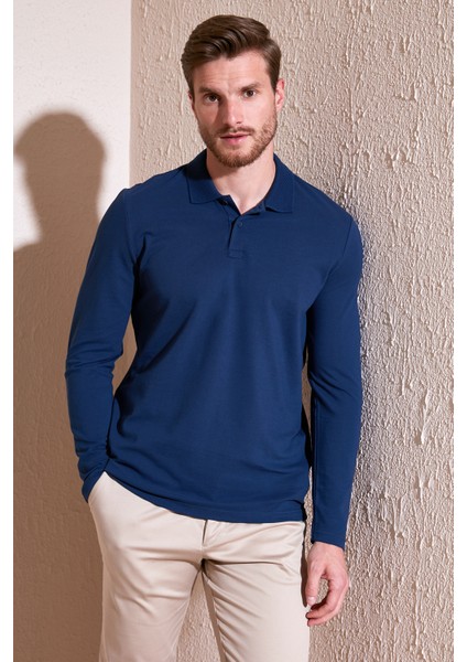 Pamuk Slim Fit Polo Yaka Sweat Erkek Sweat 5905707