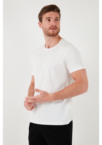 Pamuklu Slim Fit Bisiklet Yaka T Shirt Erkek T Shirt 646R7940 fiyatları