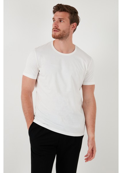 Pamuklu Slim Fit Bisiklet Yaka T Shirt Erkek T Shirt 646R7940 indirimleri