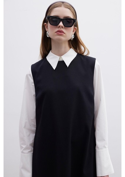 Kolsuz Mınımal Elbise Siyah fırsatları