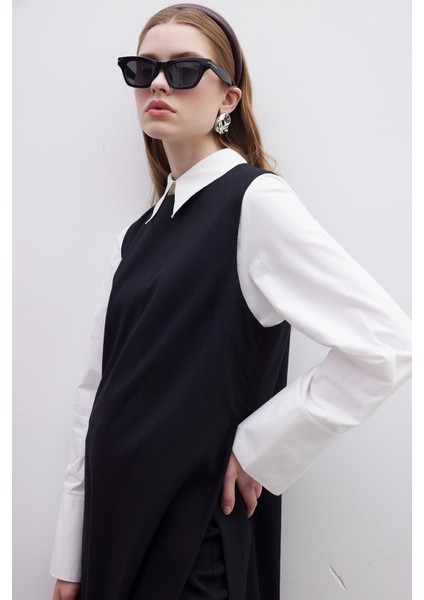 Kolsuz Mınımal Elbise Siyah indirimleri