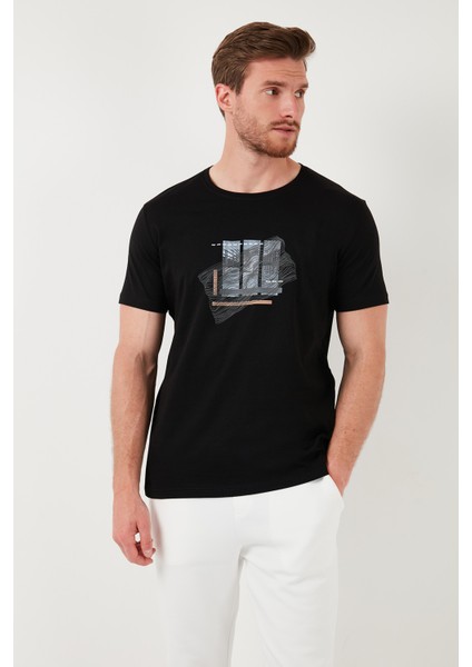 Pamuklu Slim Fit Bisiklet Yaka T Shirt Erkek T Shirt 646R8130 modelleri