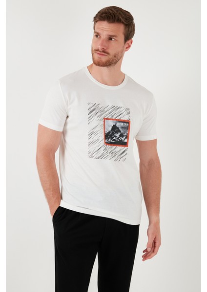 Pamuklu Slim Fit Bisiklet Yaka T Shirt Erkek T Shirt 646R8320 indirimleri