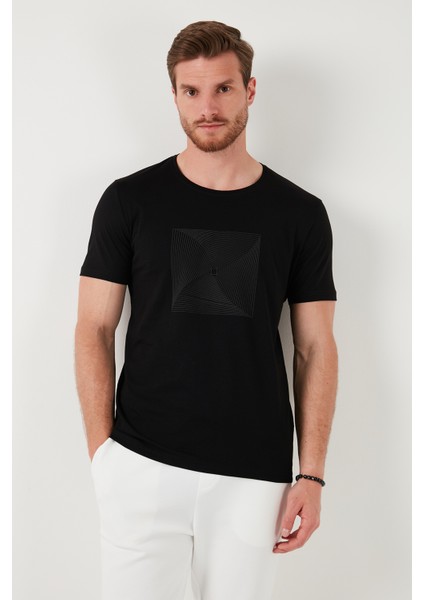 Pamuklu Slim Fit Bisiklet Yaka T Shirt Erkek T Shirt 646R7940 indirimleri