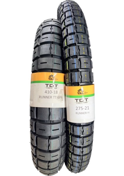 Tdt Tyres 410-18 ve 275-21 Tt Supermoto Lastik Takımı Runner