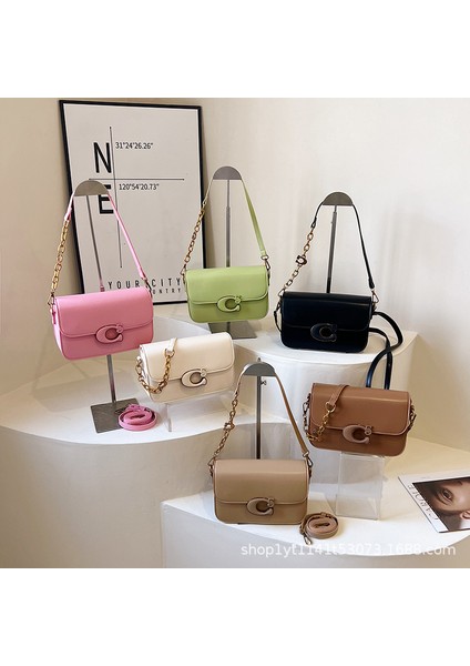Kadınlar Için Yazlık Üst Düzey Küçük Kare Çanta, Yeni Moda Omuz Çantası, Çok Yönlü Çapraz Çanta, Moda Stil Zincir Koltuk Altı Çantası (Yurt Dışından)