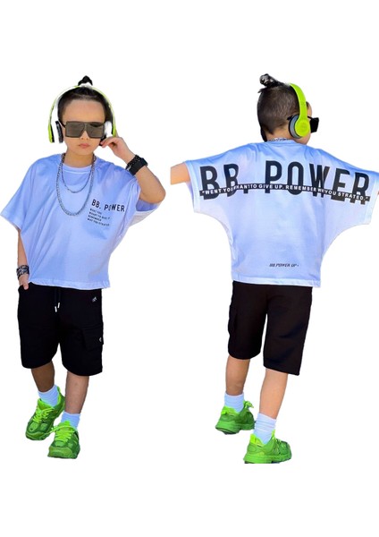 Bb Power Oversize Pamuklu Penye Erkek çocuk takım - Beyaz fiyatları