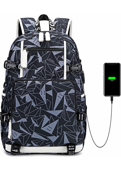 Erkek Çocuklar, Ortaokul ve Lise Öğrencileri Için Sırt Çantası, Sınır Ötesi Isı Transfer Baskı, Su Geçirmez Bilgisayar Çantası, Dış Mekan Sokak Seyahati Sırt Çantası (Yurt Dışından)
